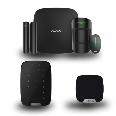 Комплект сигналізації Ajax StarterKit 2 + HomeSiren + KeyPad Plus (Black)  у Миколаєві