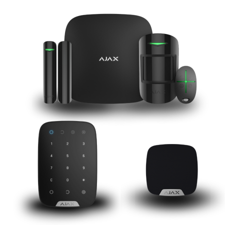 Комплект сигналізації Ajax StarterKit 2 + HomeSiren + KeyPad (Black)