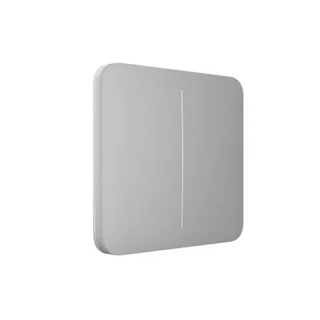 Розумний двоклавішний прохідний вимикач Ajax LightSwitch (2-gang/2-way) (Димний)