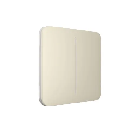 Розумний двоклавішний прохідний вимикач Ajax LightSwitch (2-gang/2-way) (Слонова кістка)