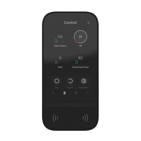 Бездротова клавіатура з сенсорним екраном KeyPad TouchScreen Jeweller (Чорний)