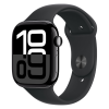 Apple Watch Series 10 46mm Jet Black Aluminum Case with Black Sport Band - M/L (MWWQ3) в Одесі