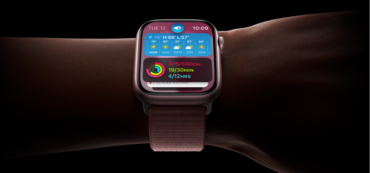 on the hand apple watch series 9