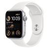 Apple Watch SE 2 44mm Silver Aluminum Case with White Sport Band M/L (MNTJ3) UA у Рівному