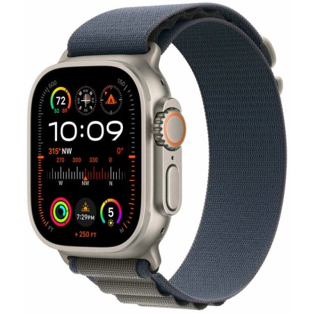 Apple Watch Ultra 2 49mm Natural Titanium Case with Blue Alpine Loop - Small (MREK3UL/A)  у Тернополі