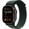 Apple Watch Ultra 2 49mm Black Titanium Case with Dark Green Alpine Loop - Medium (MX4R3)