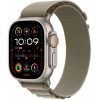 Apple Watch Ultra 2 49mm Natural Titanium Case with Olive Alpine Loop - Small (MREX3)