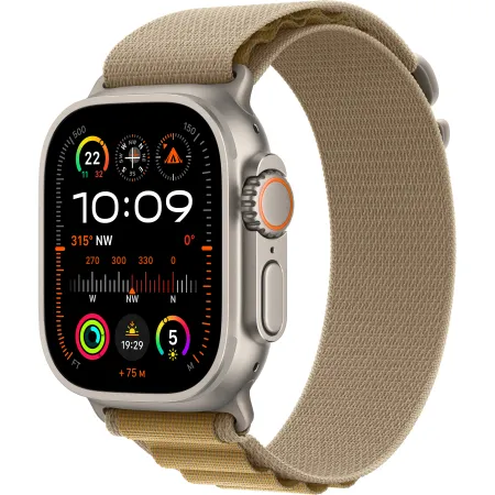 Apple Watch Ultra 2 49mm Natural Titanium Case with Tan Alpine Loop - Medium (MX4F3UL/A)  в Одесі