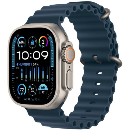 Apple Watch Ultra 2 49mm Natural Titanium Case with Blue Ocean Band (MREG3UL/A)  у Тернополі
