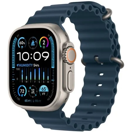 Apple Watch Ultra 2 49mm Natural Titanium Case with Blue Ocean Band (MREG3UL/A)