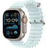 Apple Watch Ultra 2 49mm Natural Titanium Case with Ice Blue Ocean Band (MXTF3)