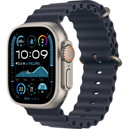 Apple Watch Ultra 2 49mm Natural Titanium Case with Navy Ocean Band (MX4D3UL/A)  у Тернополі