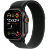 Apple Watch Ultra 2 49mm Black Titanium Case with Black Trail Loop - M/L (MX4V3)