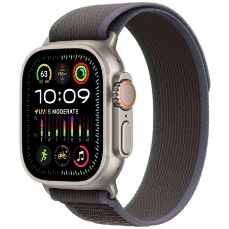Apple Watch Ultra 2 49mm Natural Titanium Case with Blue/Black Trail Loop - S/M (MRF53UL/A)  у Тернополі
