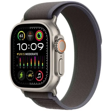 Apple Watch Ultra 2 49mm Natural Titanium Case with Blue/Black Trail Loop - M/L (MRF63UL/A)  у Сумах