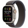 Apple Watch Ultra 2 49mm Natural Titanium Case with Blue/Black Trail Loop - S/M (MRF53)