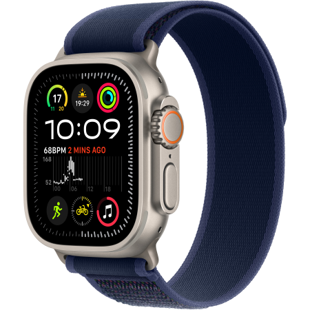 Apple Watch Ultra 2 49mm Natural Titanium Case with Blue Trail Loop - M/L (MX4L3UL/A)  у Тернополі