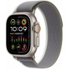 Apple Watch Ultra 2 49mm Natural Titanium Case with Green/Grey Trail Loop - M/L (MRF43)