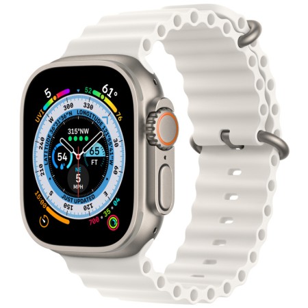 Apple Watch Ultra 49mm Titanium Case with White Ocean Band  у Львові