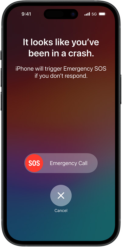 emergency call iPnone 15