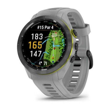 Смартгодинник Garmin Approach S70 42 mm Black Ceramic Bezel with Powder Grey Silicone Band (010-02746-11)