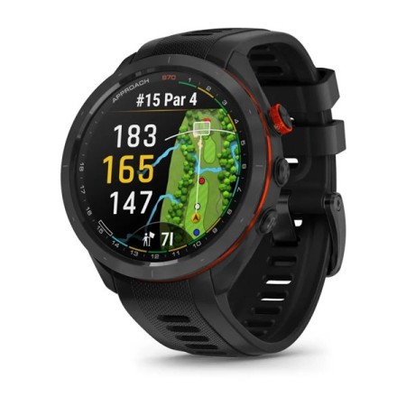 Смартгодинник Garmin Approach S70 47 mm Black Ceramic Bezel with Black Silicone Band (010-02746-12)