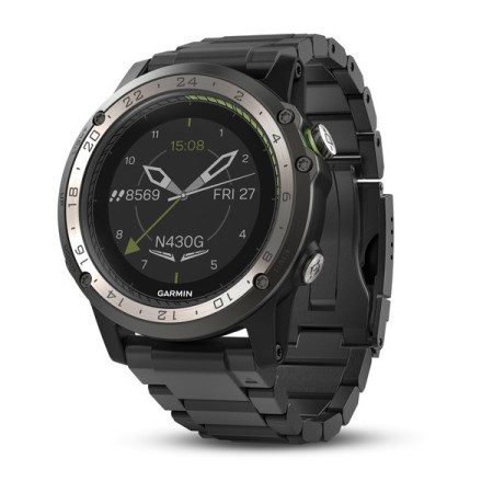 Смартгодинник Garmin D2 Charlie Titanium Bezel with Titanium and Silicone Bands (010-01733-33)