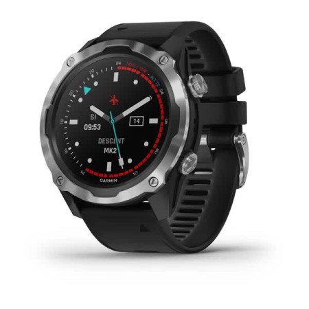 Смартгодинник Garmin Descent Mk2 Stainless Steel with Black Band (010-02132-10)