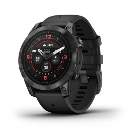 Смартгодинник Garmin Epix Pro (Gen 2) Sapphire Edition 47 mm Carbon Grey DLC Titanium with Black Band (010-02803-11)