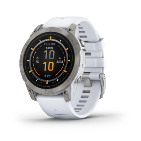 Смартгодинник Garmin Epix Pro (Gen 2) Sapphire Edition 47 mm Titanium with Whitestone Band (010-02803-21)