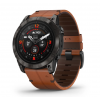 Смартгодинник Garmin Epix Pro (Gen 2) Sapphire Edition 51 mm Carbon Grey DLC Titanium with Chestnut Leather Band (010-02804-30) в Одесі