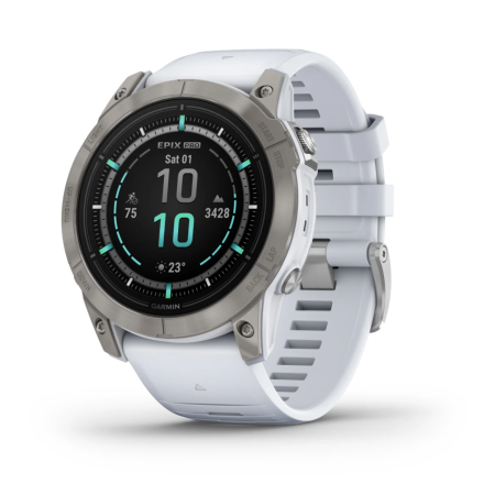 Смартгодинник Garmin Epix Pro (Gen 2) Sapphire Edition 51 mm Titanium with Whitestone Band (010-02804-11)  у Чернівцях