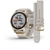 Смартгодинник Garmin Fenix 7S Sapphire Solar Cream Gold Titanium with Cream Tethered Nylon Band (010-02539-39) у Миколаєві