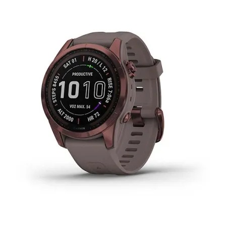 Смартгодинник Garmin Fenix 7S Sapphire Solar Dark Bronze Titanium with Shale Gray Band (010-02539-29)  у Львові