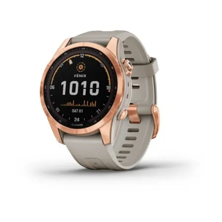 Смартгодинник Garmin Fenix 7S Solar Rose Gold with Light Sand Band (010-02539-11)  у Львові