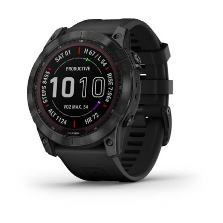 Смартгодинник Garmin Fenix 7X Sapphire Solar Black DLC Titanium with Black Band (010-02541-23)