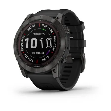 Смартгодинник Garmin Fenix 7X Sapphire Solar Carbon Gray DLC Titanium with Black Band (010-02541-11)