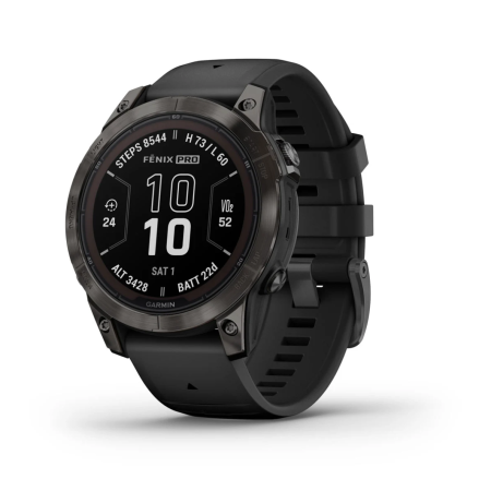 Смартгодинник Garmin Fenix 7 Pro Sapphire Solar Carbon Grey DLC Titanium with Black Band (010-02777-11)
