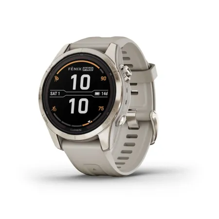 Смартгодинник Garmin Fenix 7S Pro Sapphire Solar Soft Gold with Light Sand Band (010-02776-15)
