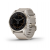 Смартгодинник Garmin Fenix 7S Pro Sapphire Solar Soft Gold with Limestone Leather Band (010-02776-30) у Вінниці