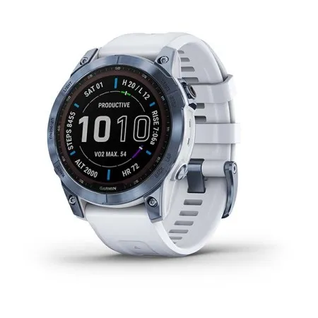 Смартгодинник Garmin Fenix 7 Sapphire Solar Mineral Blue DLC Titanium with Whitestone Band (010-02540-25)  у Чернівцях