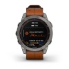 Смартгодинник Garmin Fenix 7 Sapphire Solar Titanium with Chestnut Leather Band (010-02540-31) у Черкасах