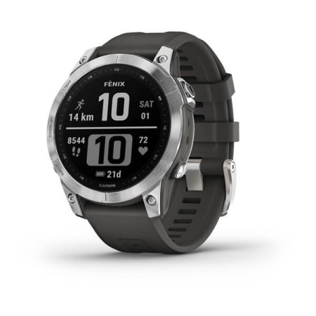 Смартгодинник Garmin Fenix 7 Silver with Graphite Band (010-02540-01)