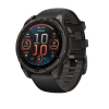 Смартгодинник Garmin Fenix 8 - 47 mm, AMOLED Sapphire, Carbon Gray DLC Titanium with Black/Pebble Gray Silicone Band (010-02904-21)