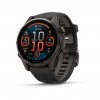 Смартгодинник Garmin Fenix 8 - 43 mm, AMOLED Sapphire, Carbon Gray DLC Titanium with Black/Pebble Gray Silicone Band (010-02903-21) у Києві