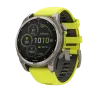 Смартгодинник Garmin Fenix 8 - 47 mm, Solar Sapphire, Titanium with Amp Yellow/Graphite Silicone Band (010-02906-21)
