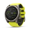 Смартгодинник Garmin Fenix 8 - 51 mm, Solar Sapphire, Titanium with Amp Yellow/Graphite Silicone Band (010-02907-21)