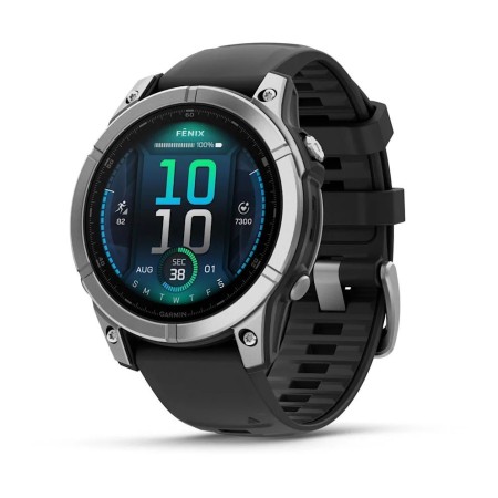 Смартгодинник Garmin Fenix E 47 mm, Amoled Stainless Steel with Black Silicone Band (010-03025-00)  у Чернівцях