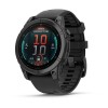 Смартгодинник Garmin Fenix E 47 mm, Amoled Slate Gray Steel with Black Silicone Band (010-03025-01)