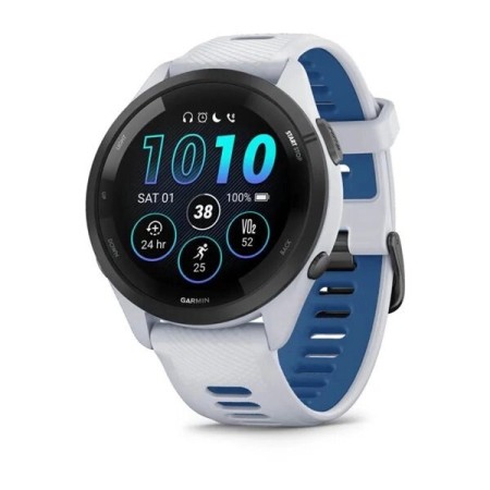 Смартгодинник Garmin Forerunner 265 Black Bezel with Whitestone Case and Whitestone/Tidal Blue Silicone Band (010-02810-11)  у Чернівцях